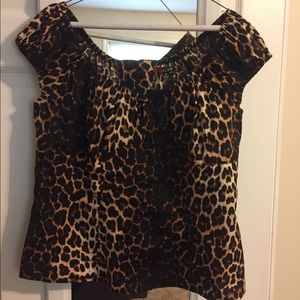 Hell Bunny Uma Leopard 1950’s Pinup blouse